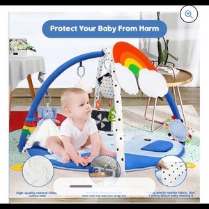 mijaja Baby Gym Play Mat, Baby Activity Mat with 10 Sensory and Motor Skills .